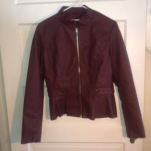 ❌SOLD❌ New York & Co Burgundy Leather Jacket